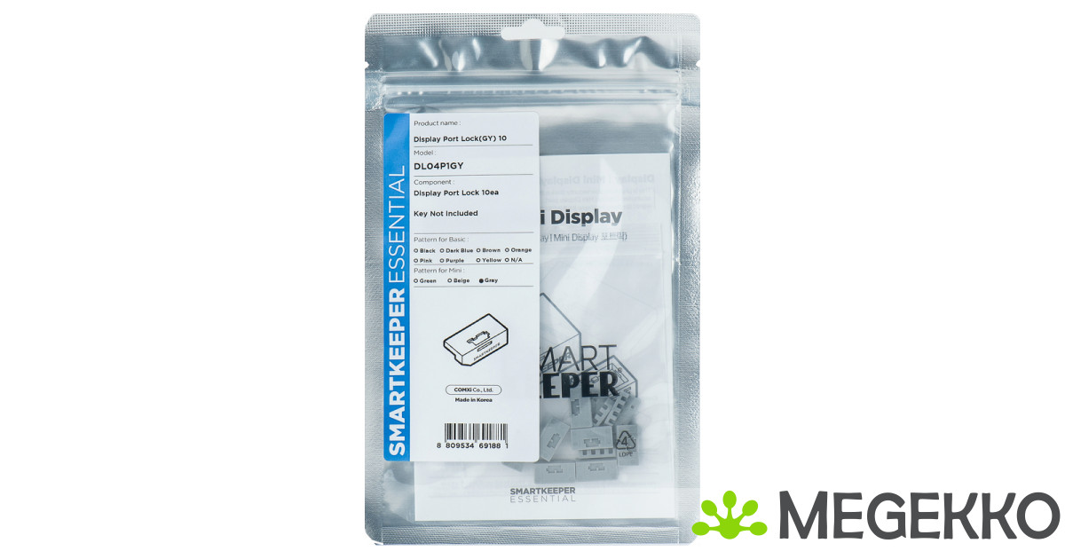 SmartKeeper Mini DisplayPort Blocker grijs 10 Stk.