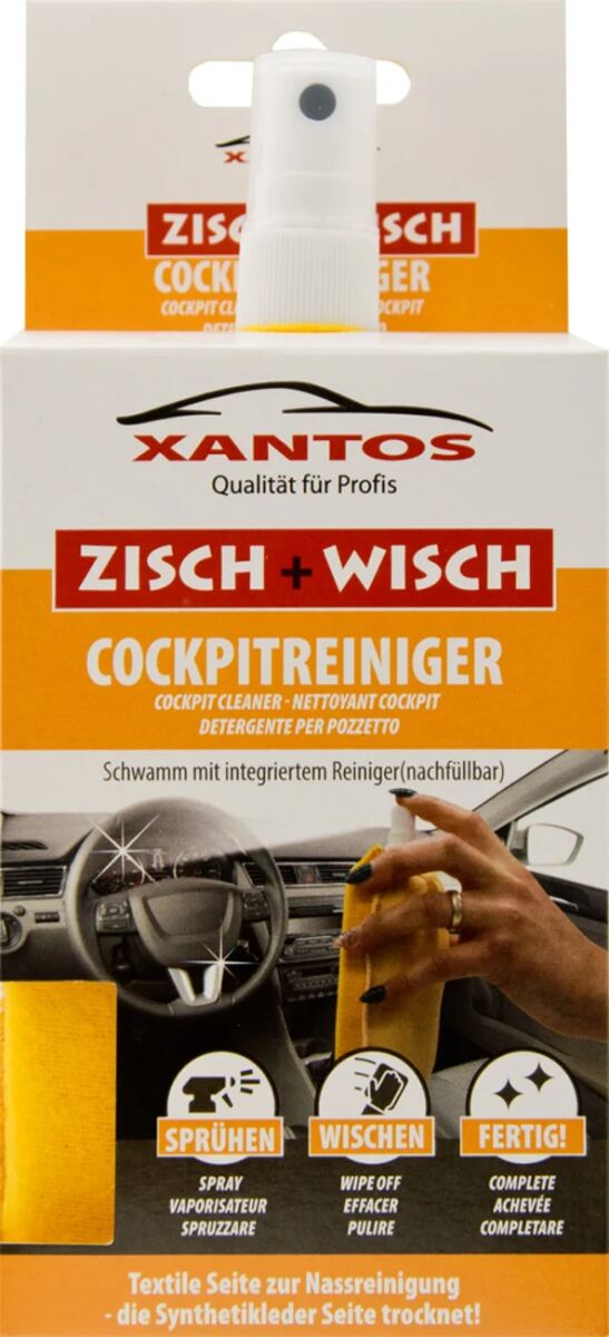 XANTOS Zisch&Wisch - Cockpitreiniger im reinigingsdoekje 40ml