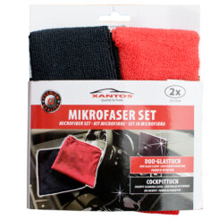 XANTOS Mikrofaser Set rood /zwart