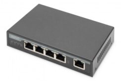 DIGITUS POE Extender 4PPoE 4-Port 85W 100m verleng zwart