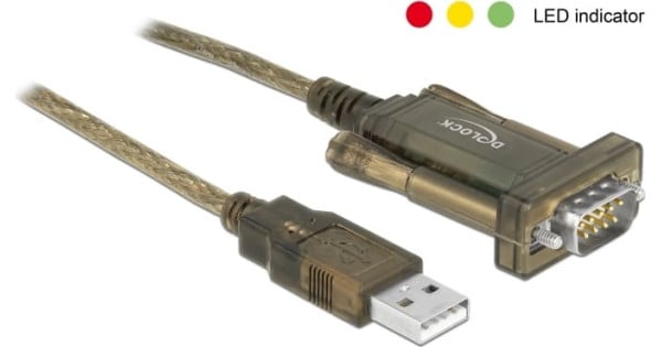 DELOCK Adapter USB 2.0 Type-A > 1 x Serieel DB9 RS-232