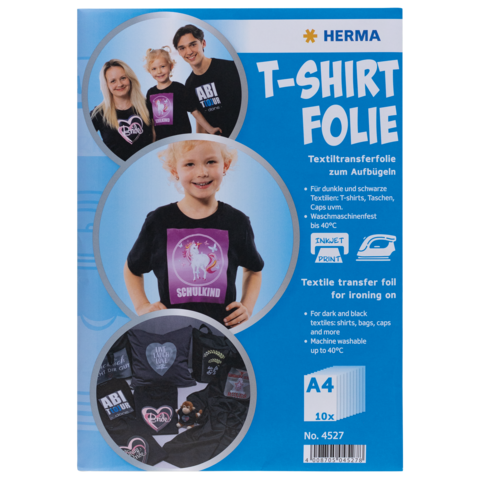 HERMA T-Shirt Folie voor dunkle Textilien A4 bedruck. 10 St.