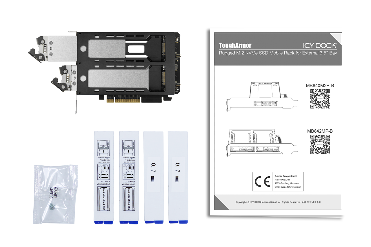 ToughArmor 2x M.2 NVME to PCIe 4.0 x8 card bifurcation w/tra