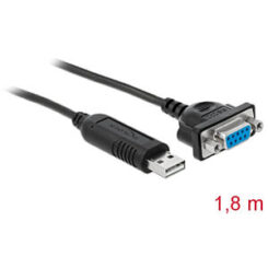 DELOCK USB 2.0 zu Serieel RS-232 Adapter met Steckergehäuse