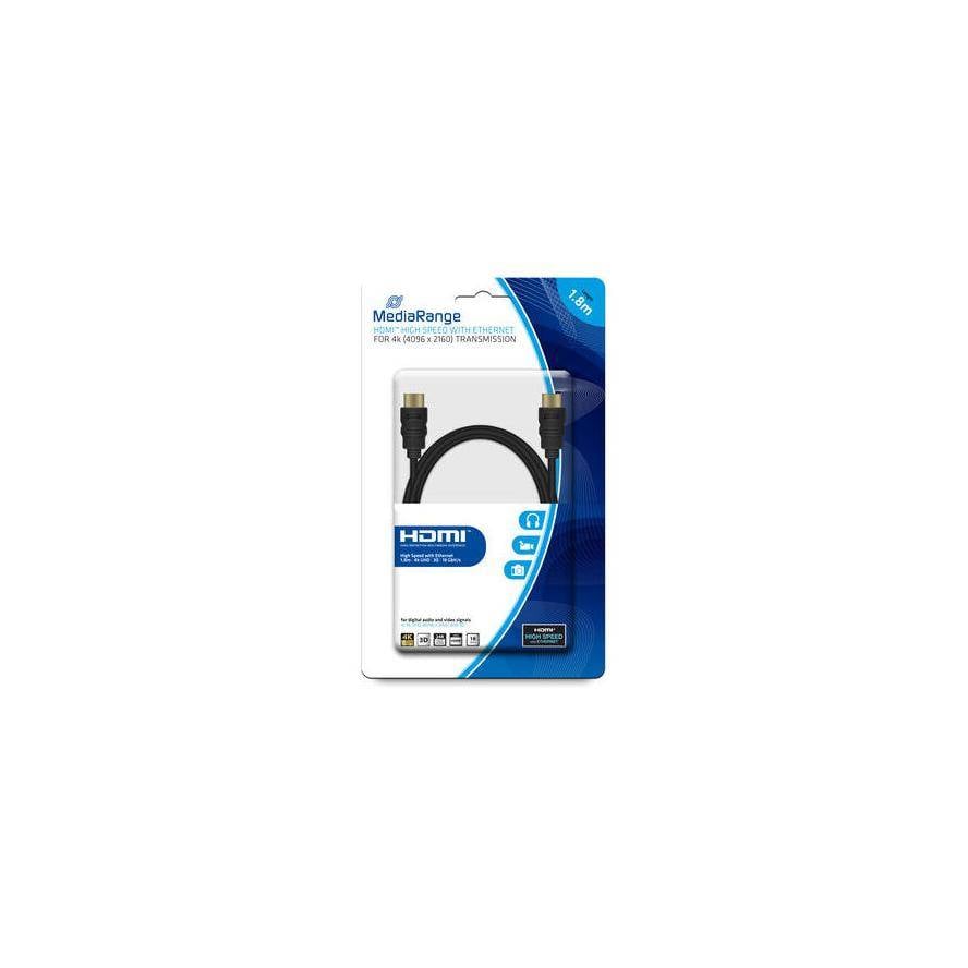 MediaRange HDMI HighSpeed Ethernet Anschlussk. 18Gibt/s 1,8m