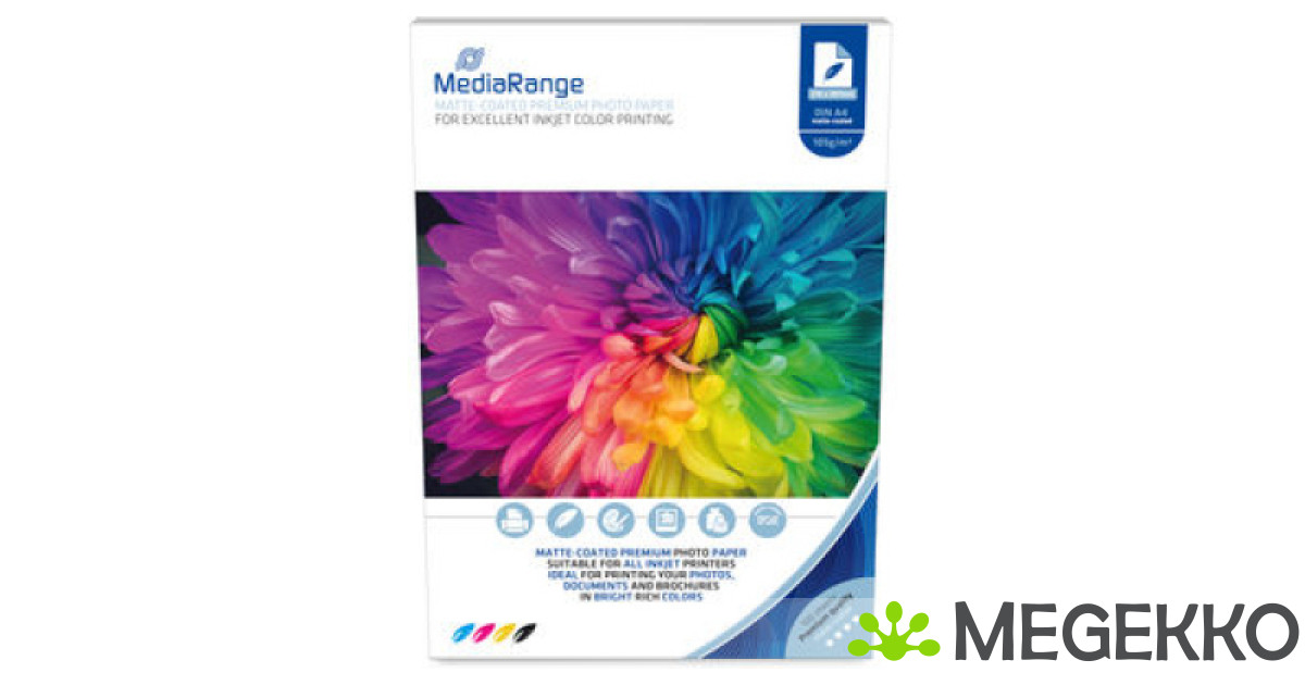 MediaRange Fotopapier mat f. Tintenstrahldr. 105g 100 Pag.