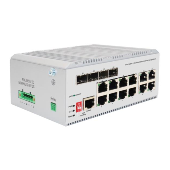DIGITUS Switch 8 Port Gigabit PoE, L2 managed, 4 SFP Uplink