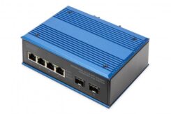 DIGITUS Switch 4+2-Port Gigabit Ethernet PoE SC 20 km