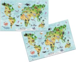 HERMA placemat Weltkarte 55x35 3 stuks