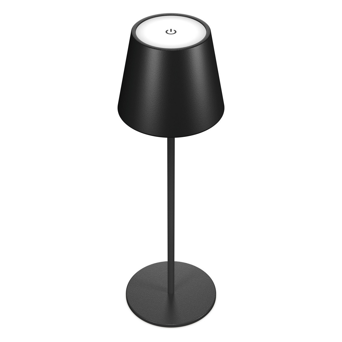 RealPower LED-Tischlampe Dimbaar kalt/warm met accu, zwart