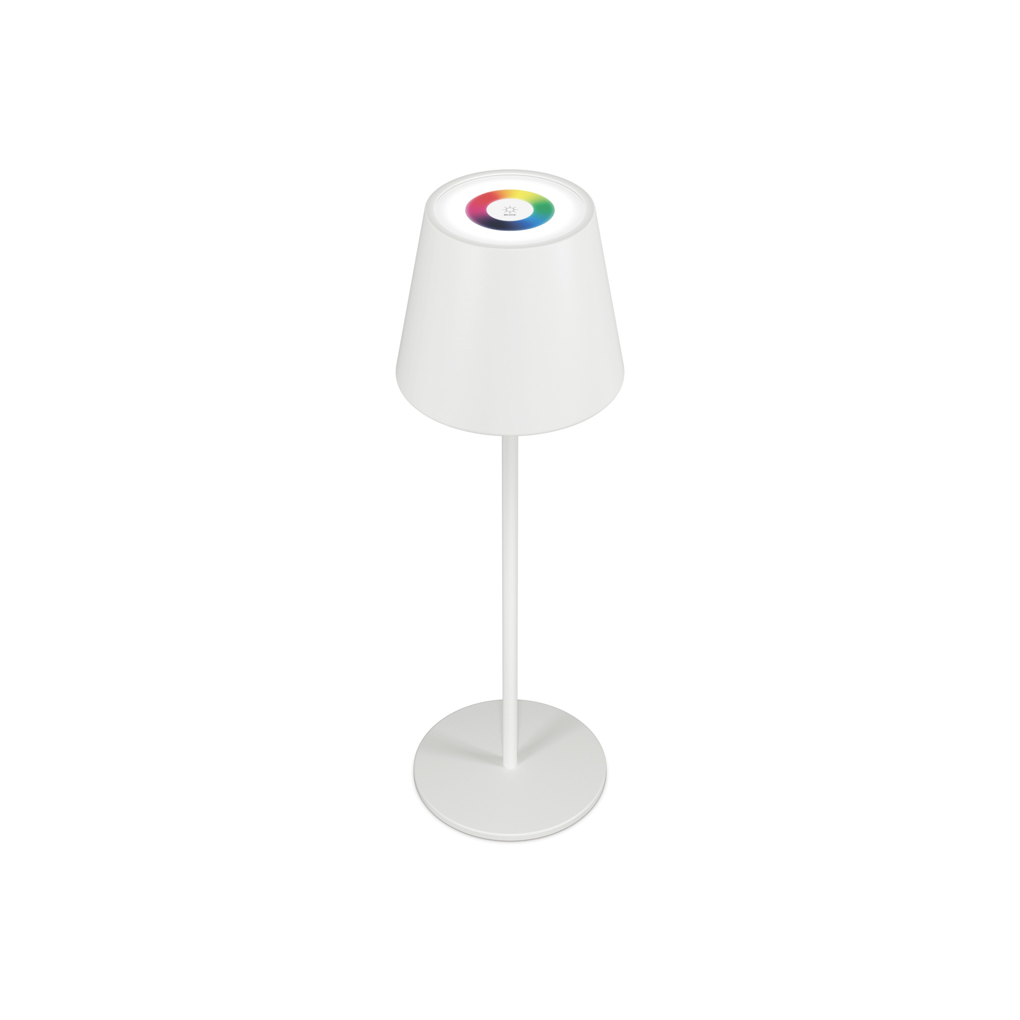 RealPower LED-RGB Tischlampe Dimbaar met accu,wit