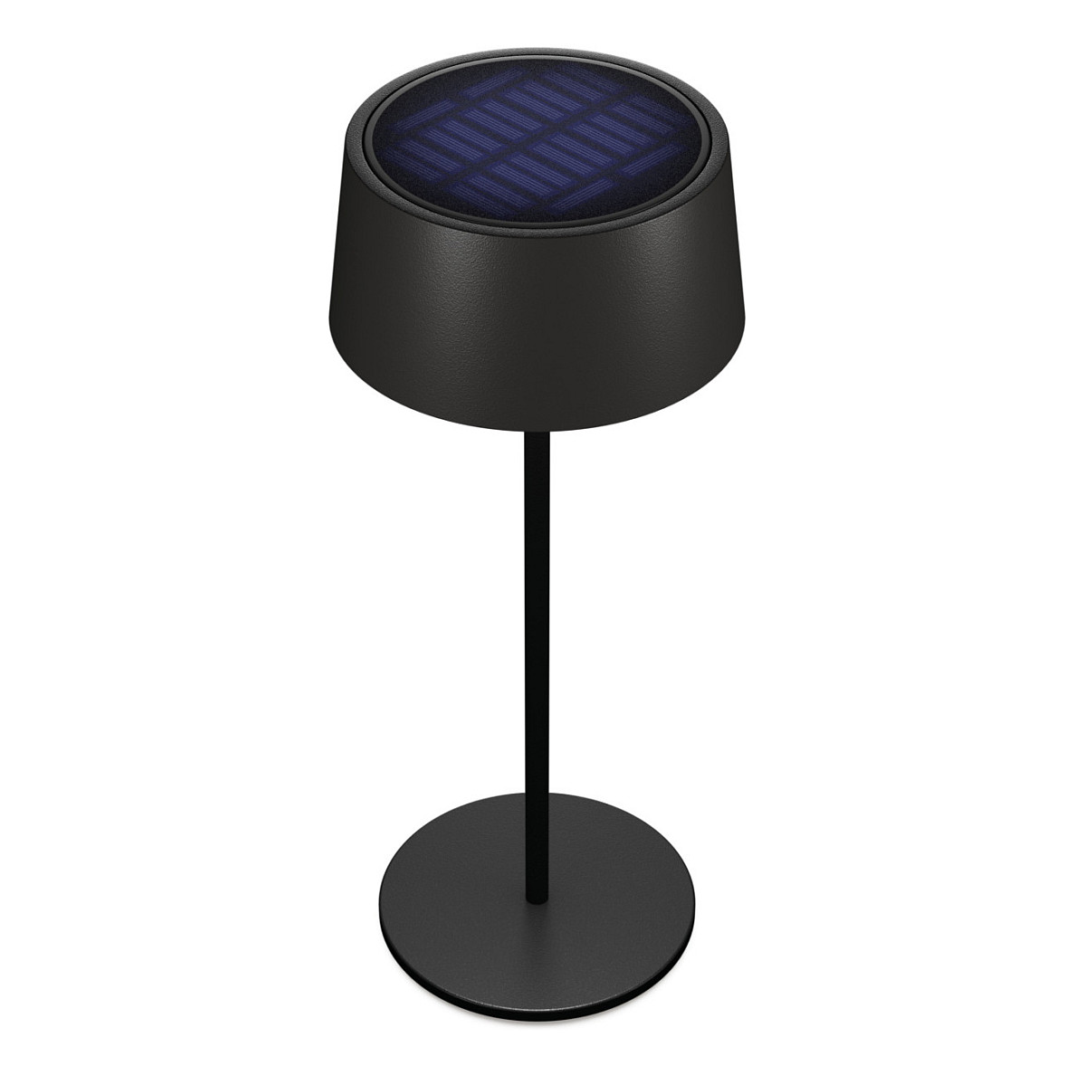 RealPower LED-Solar Tischlampe Dimbaar met accu,zwart