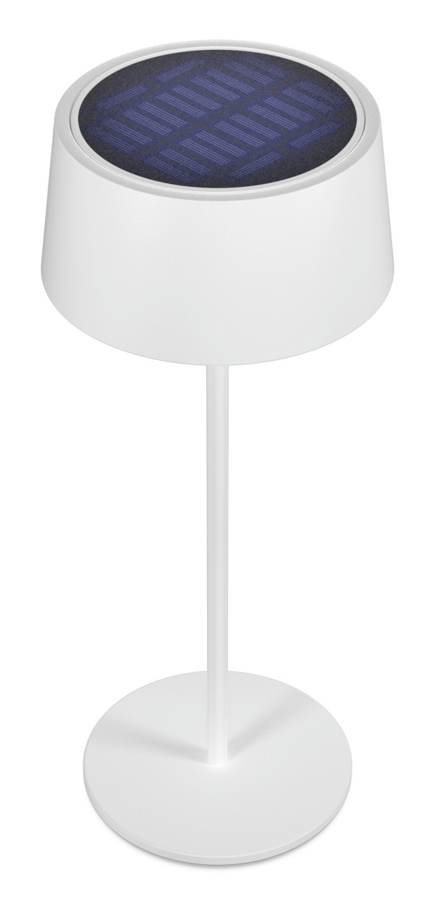 RealPower LED-Solar Tischlampe Dimbaar met accu,wit