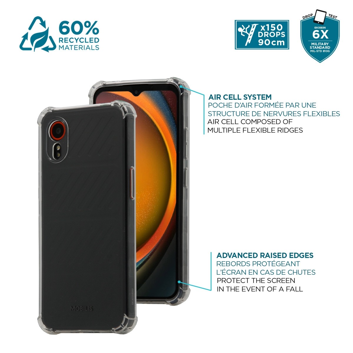 Mobilis R Series for Galaxy XCover 7-Transparent Soft bag