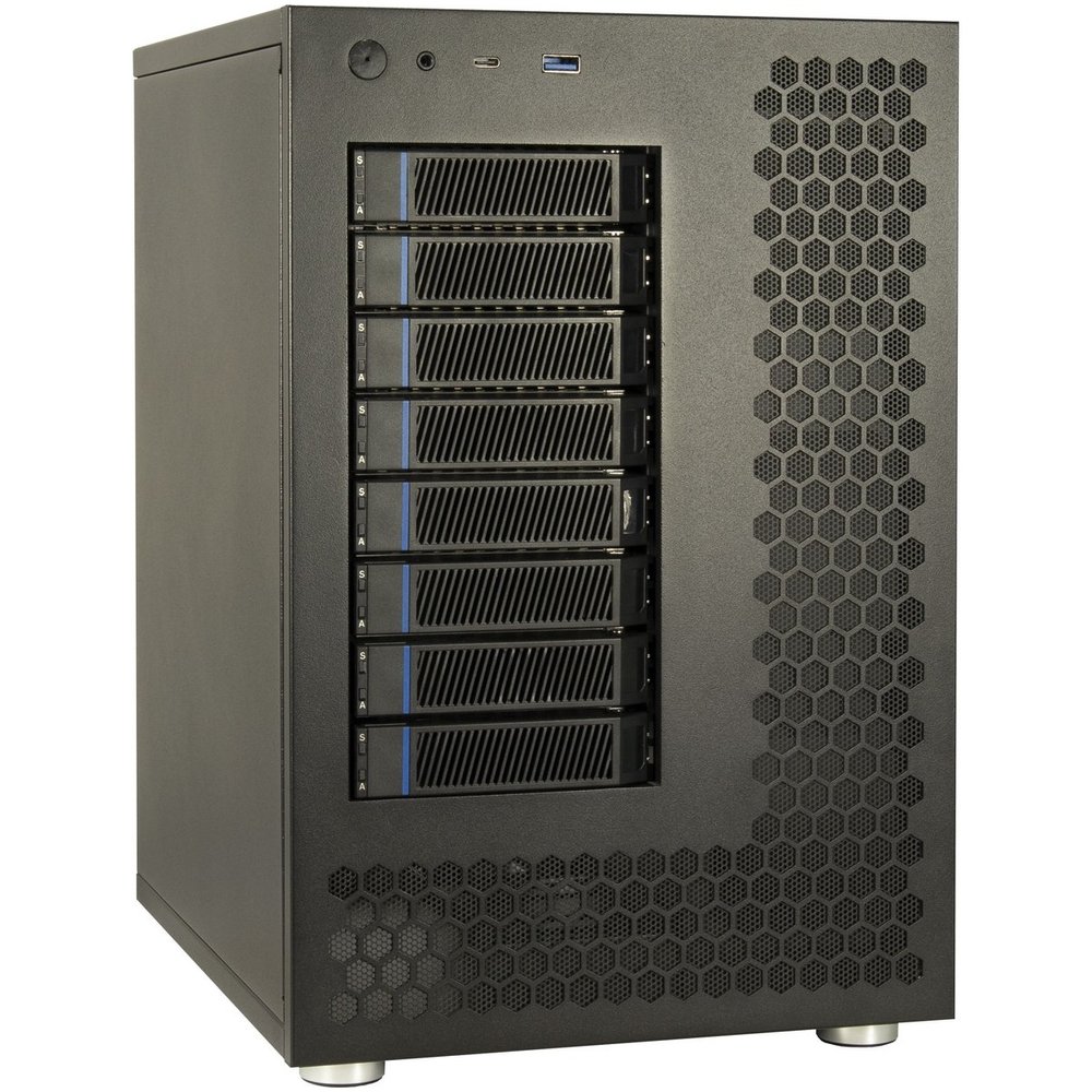 Inter-Tech Behuizing Mini IPC NAS-8 ITX,Micro-ATX,ATX 240x295x362