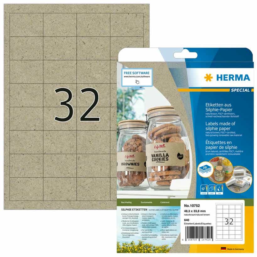 HERMA Etiketten Silphie A4 20 Pag. 48.3x33.8