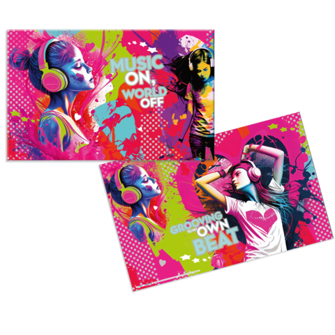 HERMA placemat Kartonmusic Girl 55x35 3Stk
