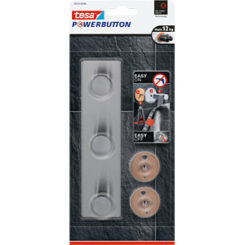 tesa Powerbutton Classic Hakenleiste edelstahl