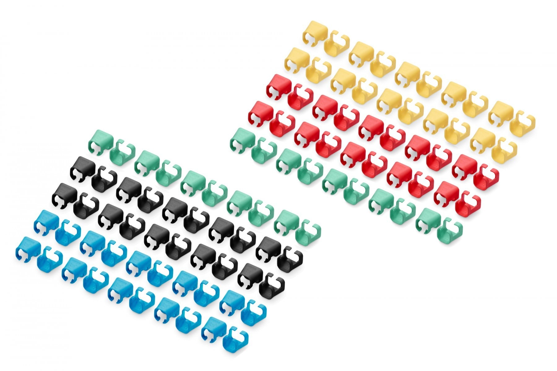 DIGITUS Farbclips voor Patchkabel RJ45 100 Stk. gem.kleur