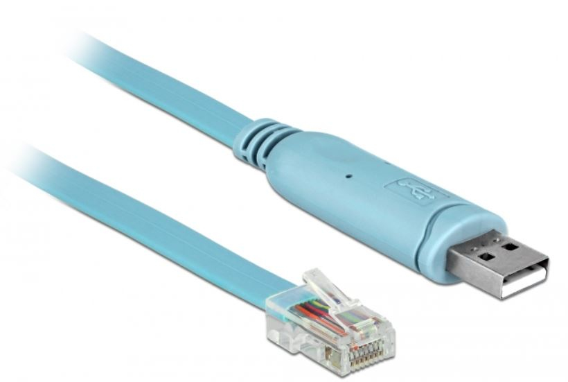 DELOCK RS-232 Konsolenkabel, USB-A stekker > RJ45 stekker 2m