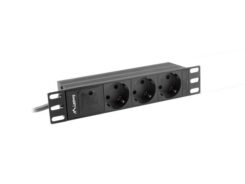 Lanberg PDU stekker omlijsting 10 1U 3x Schuko C14 2m zwart.