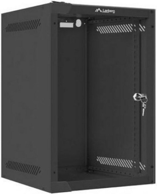 Lanberg Rack Wandbehuizing 10 9U/280X310 Glazen deur zwart