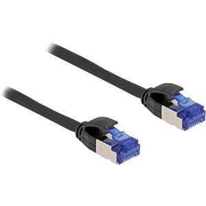 Delock RJ45 netwerkkabel Cat.6A S/FTP Slim 0,25 m zwart