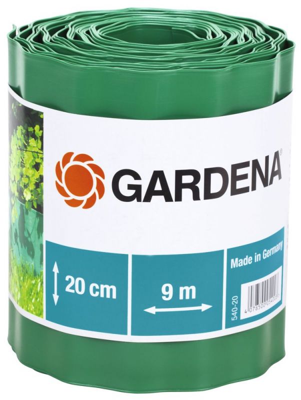 Gardena Raseneinfassung grün Rolle 20 cm hoch 9 m lang