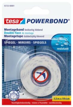 tesa Powerbond Montageband Spiegel 1.5m x 19mm