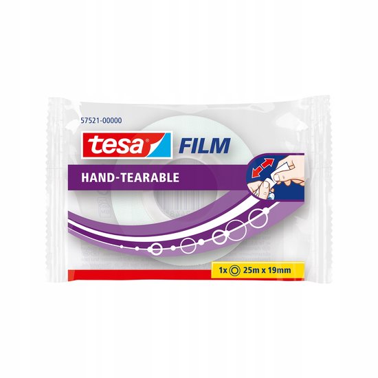 tesafilm van Hand einreißbar 1 rol 25m x 19mm transp.