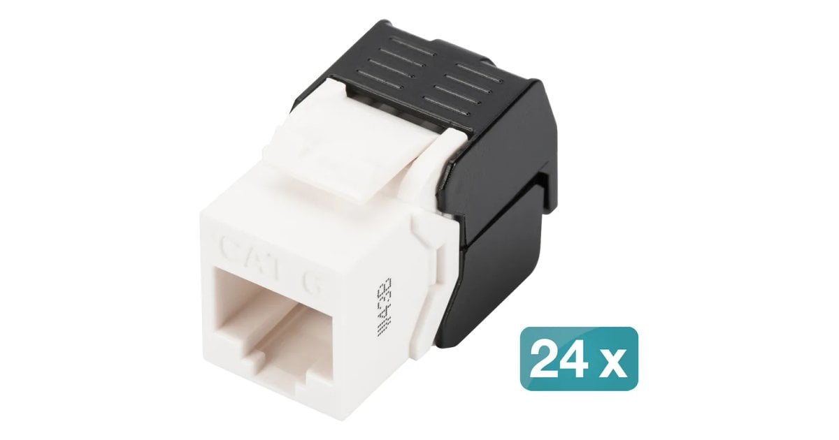 DIGITUS Keystone Jack Cat6/RJ45->LSA onafgeschermd 250MHz 24St