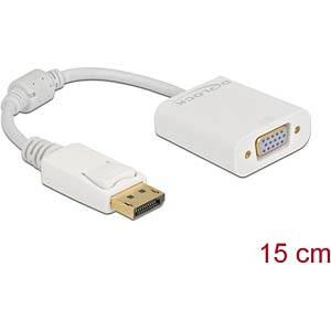 DELOCK Adapter DisplayPort 1.2 stekker zu VGA verloop stekker weiß