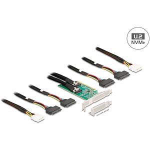 DELOCK PCI Express 4.0 x16 kaart zu 4 x SFF-8639 NVMe