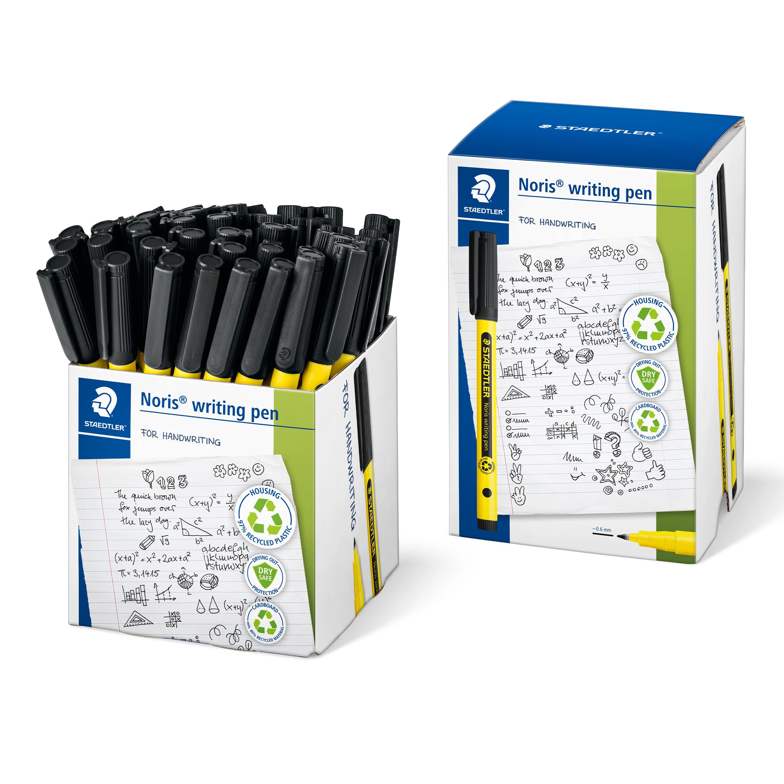 STAEDTLER fineliner Noris writing pen 0,6mm 50Stk. zwart retail