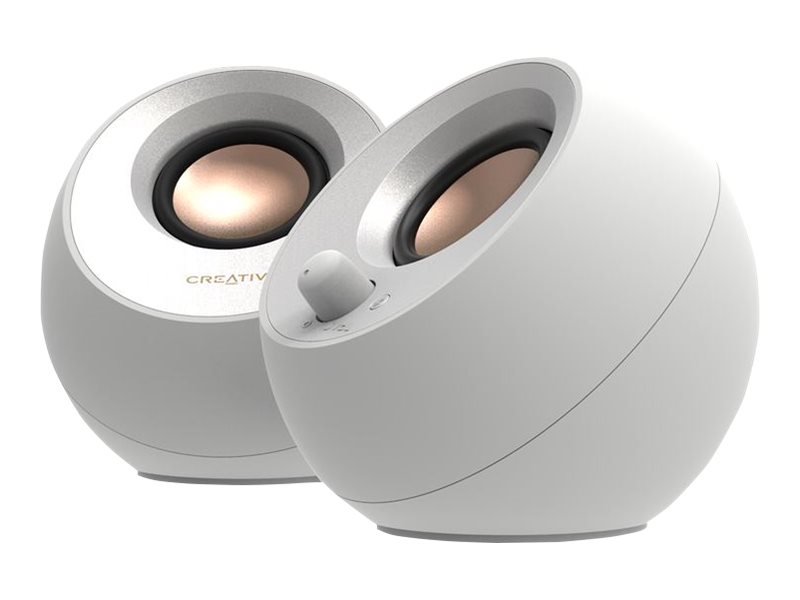 Creative actieve luidspreker Pebble V3 2.0,Bluetooth 5.0,USB Audio,weiß