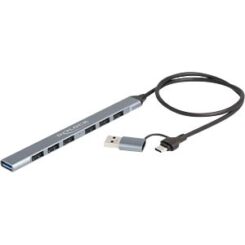 Delock 7 Port Slim USB Hub met USB Type-C oder USB Type-A