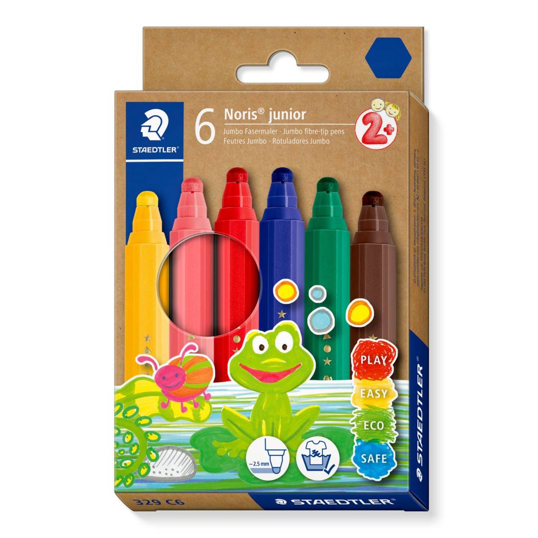 STAEDTLER Fasermaler Noris junior Jumbo 6er-Set