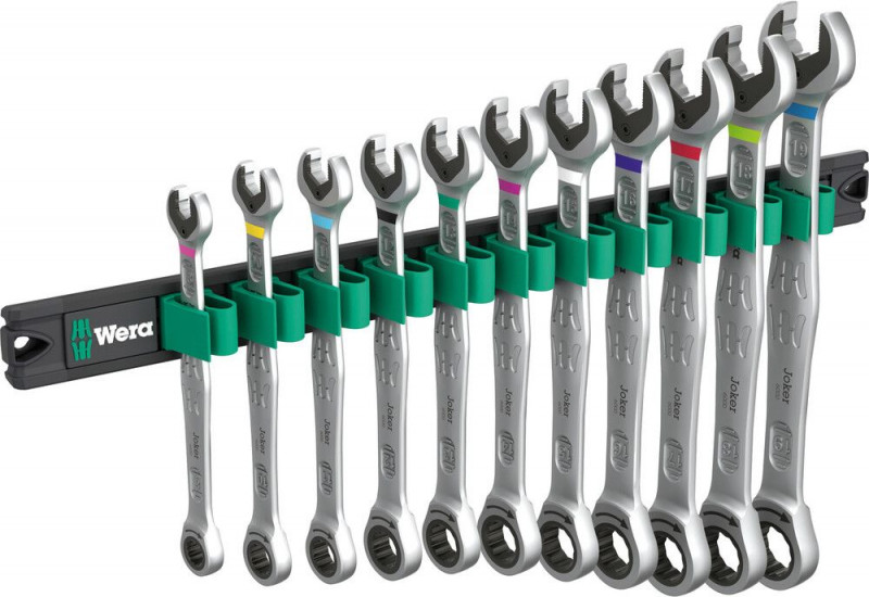 Wera 9630 Magnetleiste 6000 Joker 1 Maul-Ringratschen-Satz