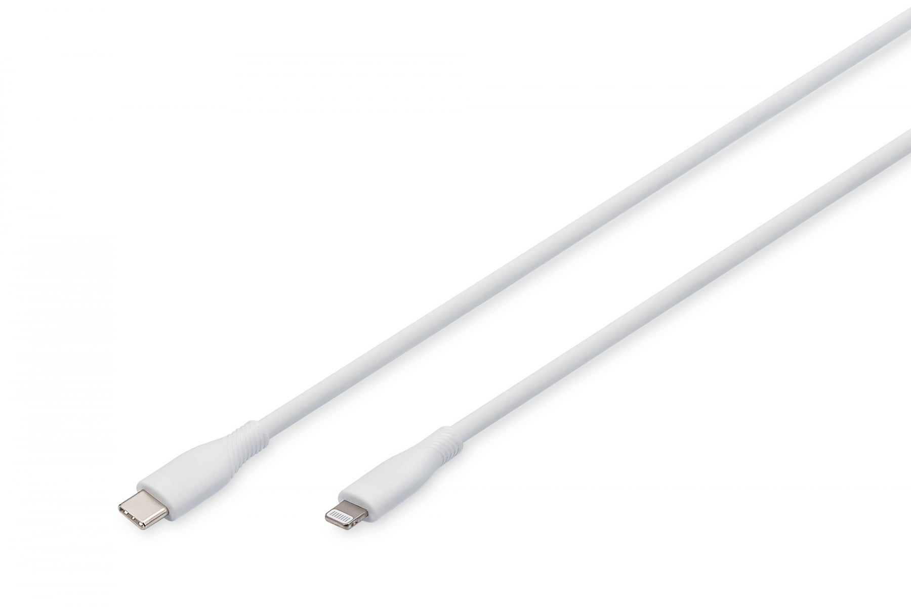 DIGITUS USB 2.0 Kabel Type C-Lightning Silicon 0,5m MFI weiß