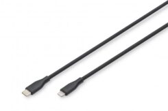 DIGITUS USB 2.0 Kabel Type C-Lightning Silicon 2m MFI zwart