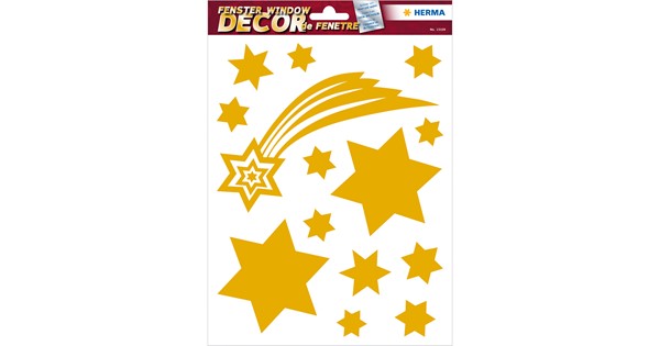 HERMA FENSTERBILD A4 STERNE GOLD