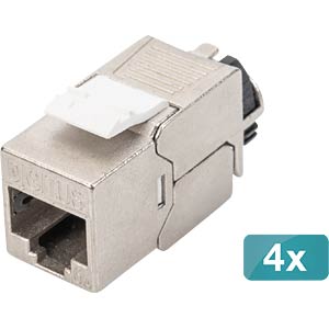 DIGITUS CAT 6A Keystone module afgeschermd met Kabelmanager 4St