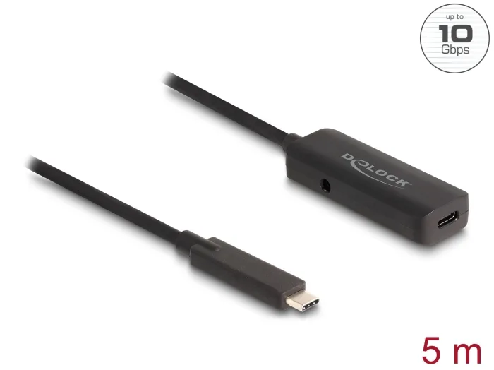 DELOCK Aktives USB 10 Gbps Verlängerungskabel USB Type-C 5 m