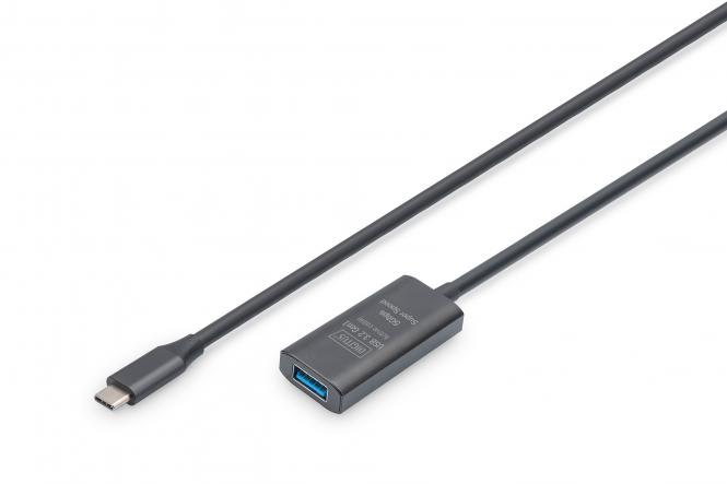 DIGITUS Verlängerungskabel USB-C->USB-A St./Bu. 5G 5,00m