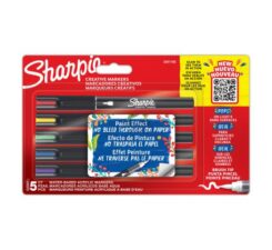 Sharpie Kreativmarker Pinselspitze Acryl lila/blauw/rood 5er