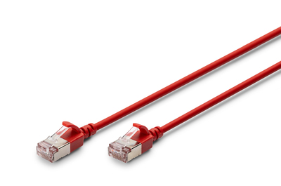DIGITUS Patchkabel CAT 6A F/FTP Slim 1,00m rood
