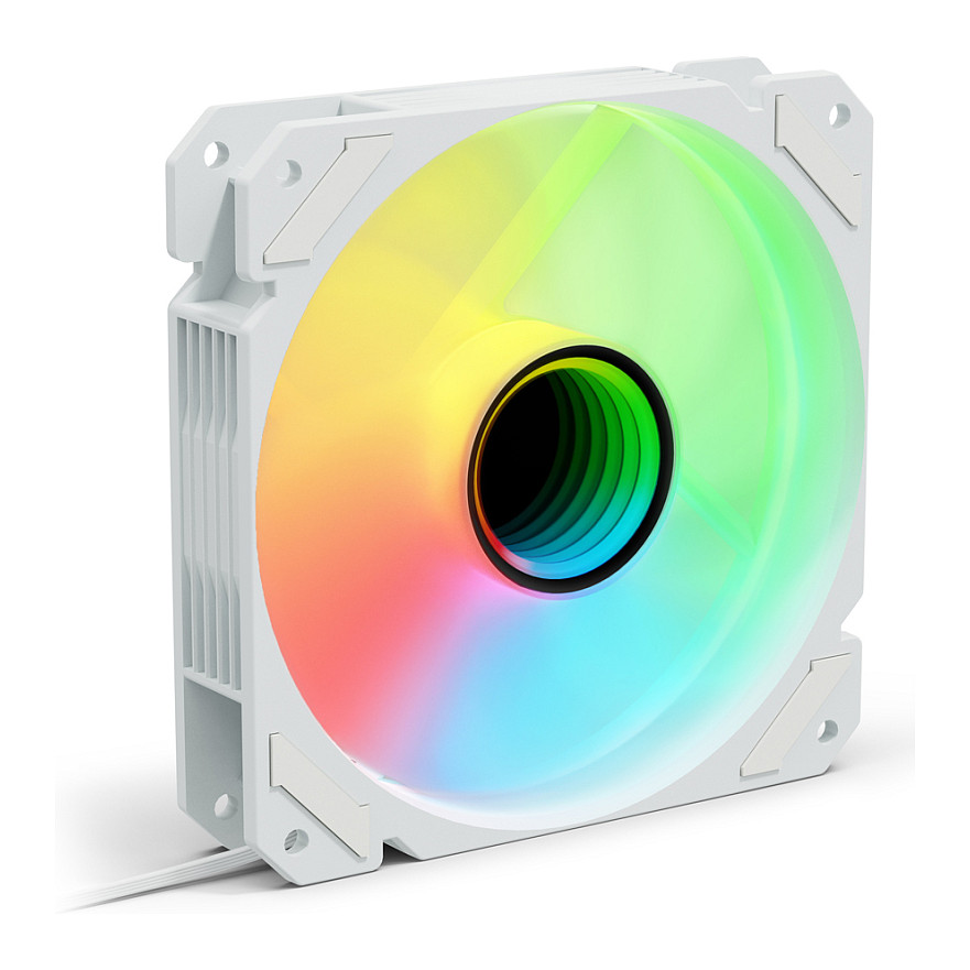 Sharkoon Lüfter  120*120*25 SHARK Mirror       PWM RGB weiß
