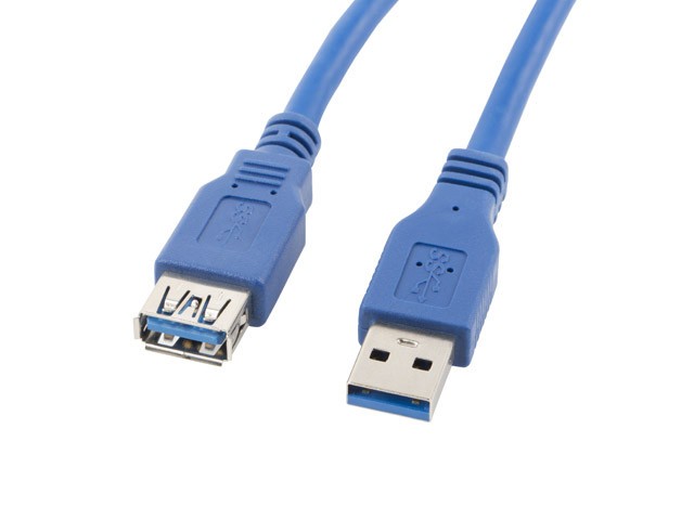 LANBERG USB-A VERLÄNGERUNGSKABEL M/W 3.0 1.8M BLAU
