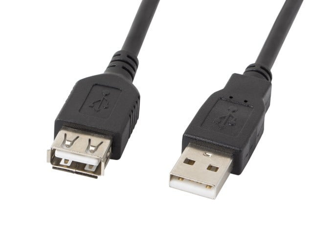 LANBERG USB-A VERLÄNGERUNGSKABEL M/W 2.0 1.8M SCHWARZ