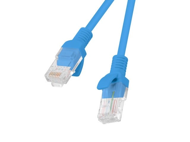 LANBERG PATCHCORD CAT.6 UTP 0.5M BLAU FLUKE ZERTIFIKAT